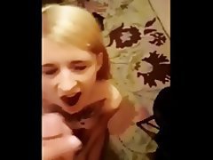 Blonde, Cumshot, Facial, Skinny